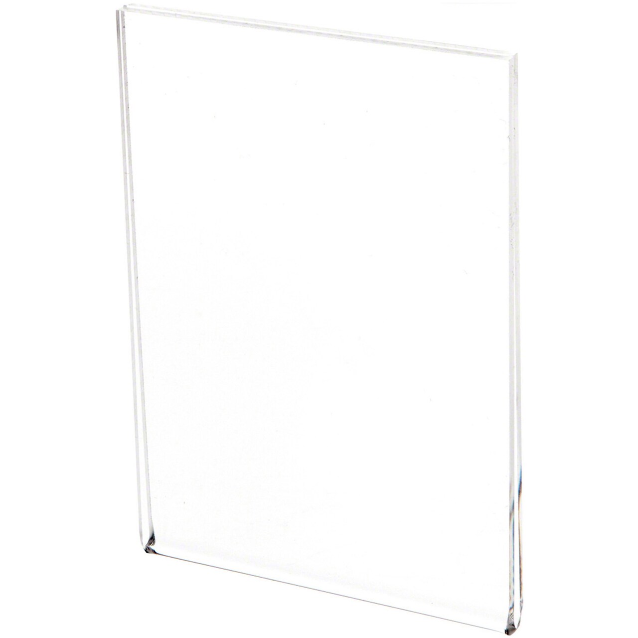 Plymor Clear Acrylic Folder-Style Sign Display Holder / Postcard Protector, 3.5" W x 5" H